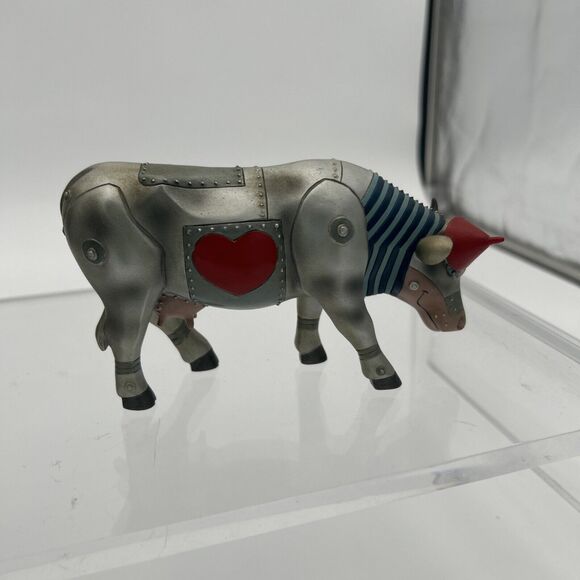 2002 Cow Parade Wizard of Oz Tin Man Cow No. 7242 w/ Box - Picture 10 of 14